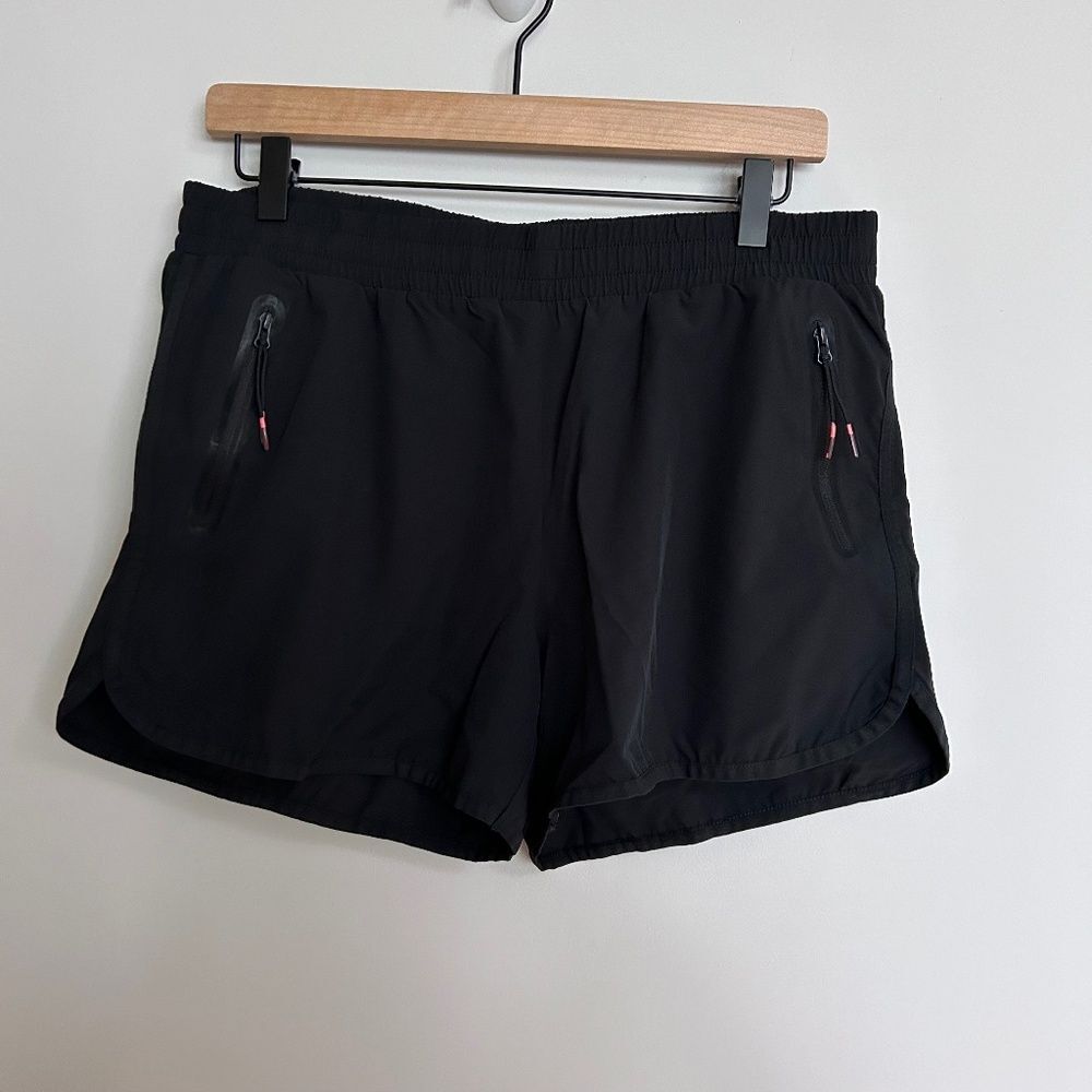 ESprit Black Athletic Shorts with Neon Pink Trim